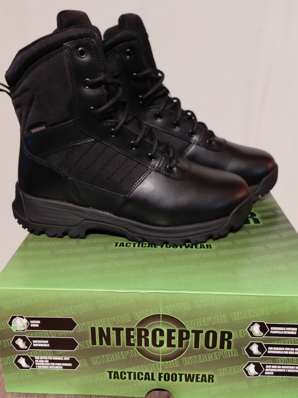 Interceptor Men's Black Tactical Boots